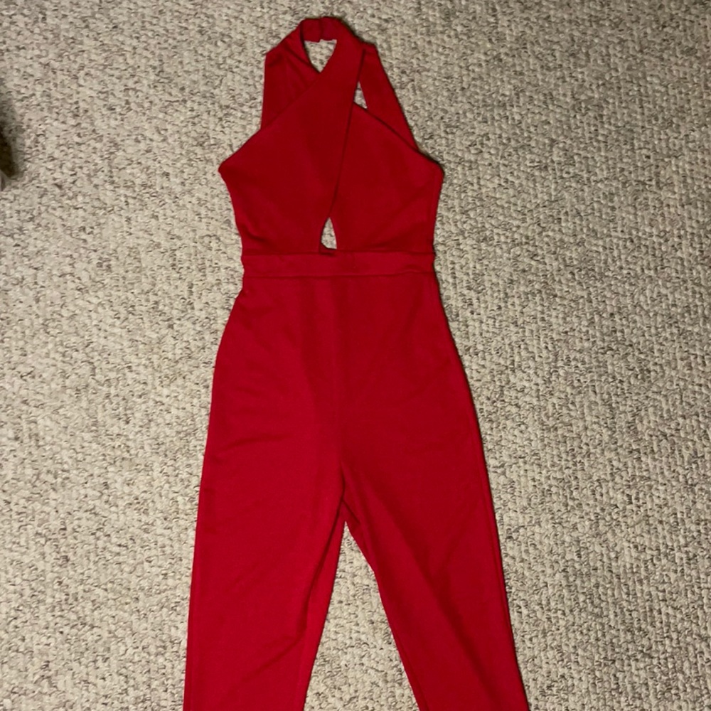 Red Charlotte Russe Jumpsuit